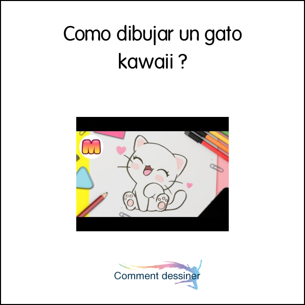 Como dibujar un gato kawaii